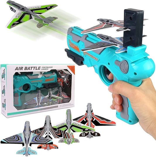 Pistola de juguete con forma de avión para niños